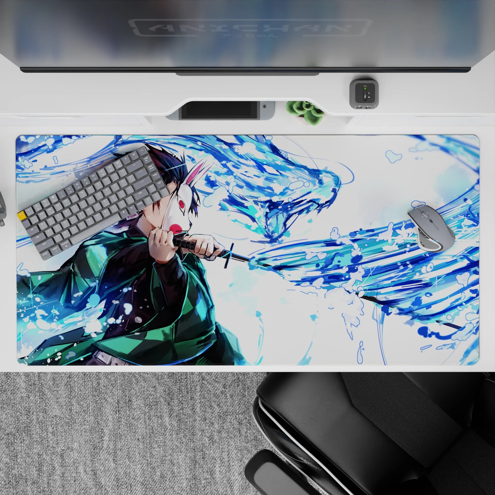 Demon Slayer Deskmat | Mousepad | Deskpad - Water Dragon Surge - AniChan