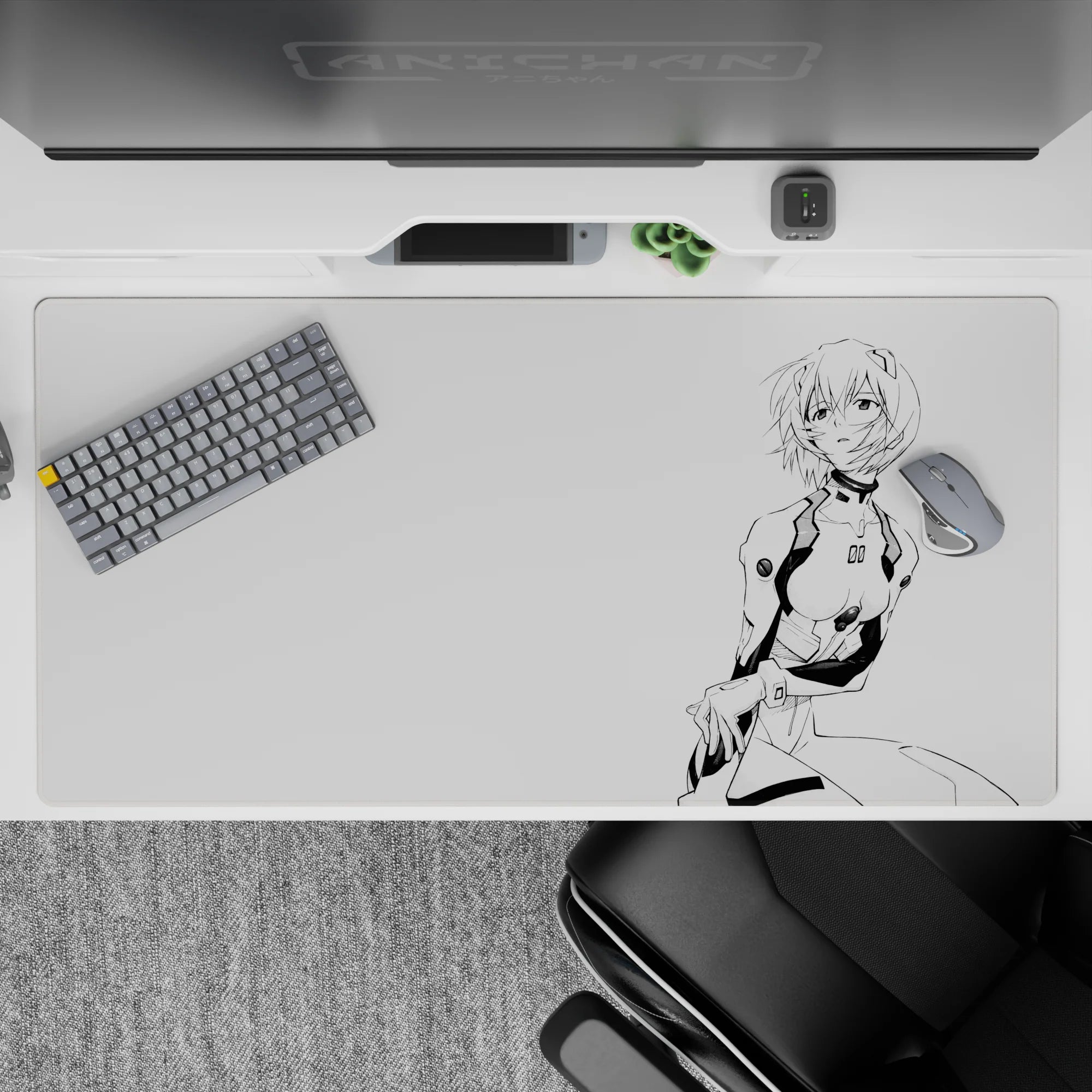 Evangelion - Anime Mouse Pad and Desk Pad - Silent Reflection - AniChan