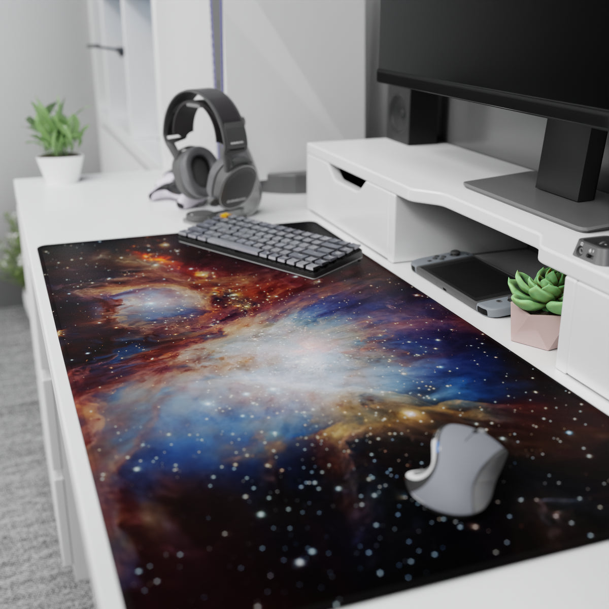 Rust Nebula Veil - Space Mouse Pad and Desk Pad – AniChan