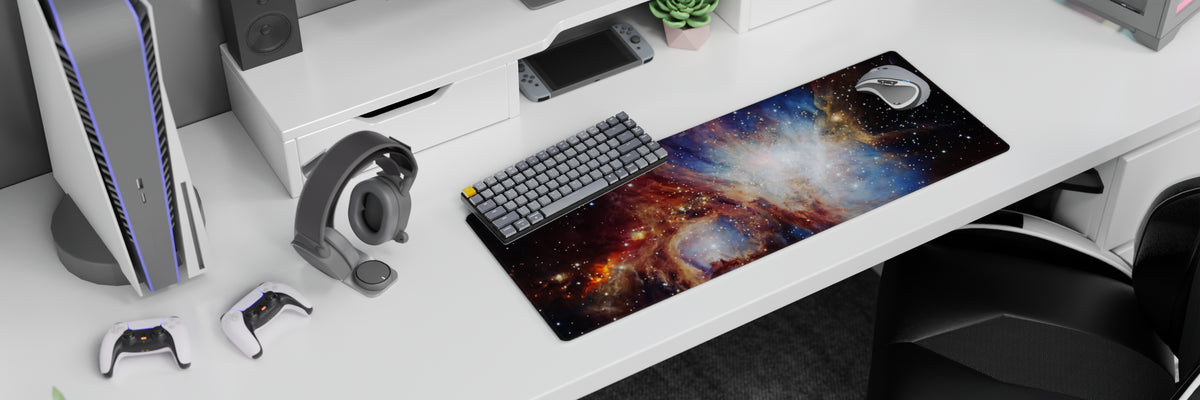 Rust Nebula Veil - Space Mouse Pad and Desk Pad – AniChan