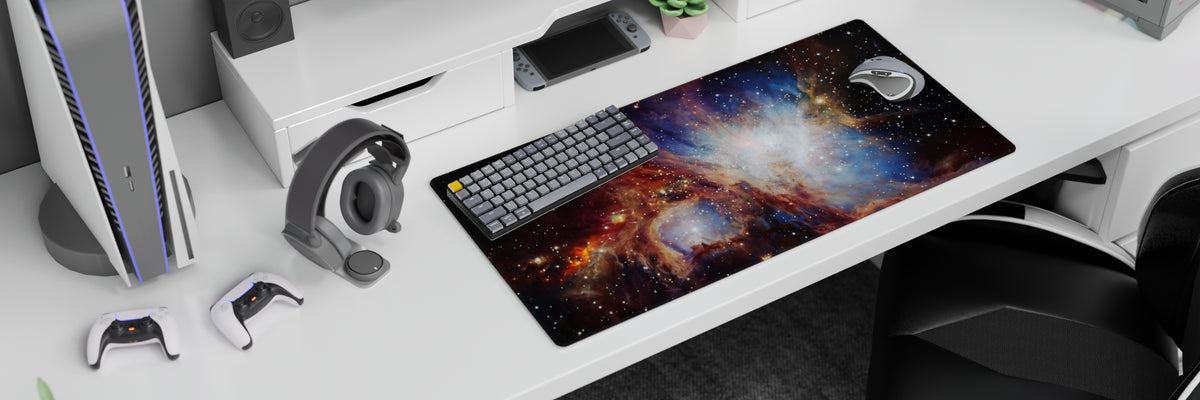 Rust Nebula Veil - Space Mouse Pad and Desk Pad – AniChan