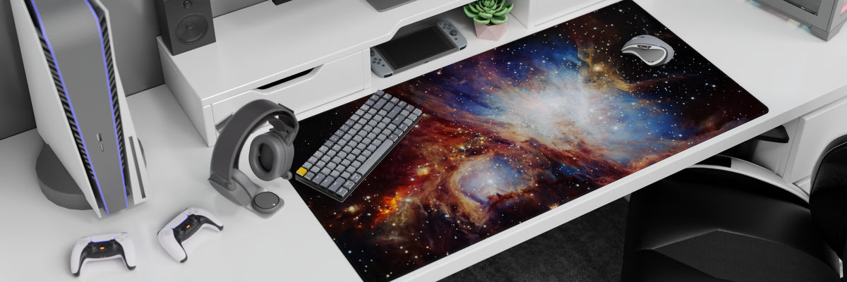Rust Nebula Veil - Space Mouse Pad and Desk Pad – AniChan