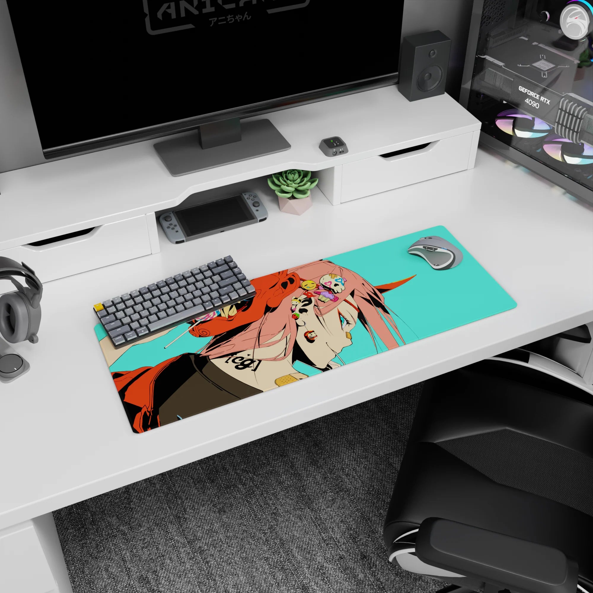 Darling In The Franxx - Anime Mouse Pad and Desk Pad - Zero Two Oni Rebellion - AniChan