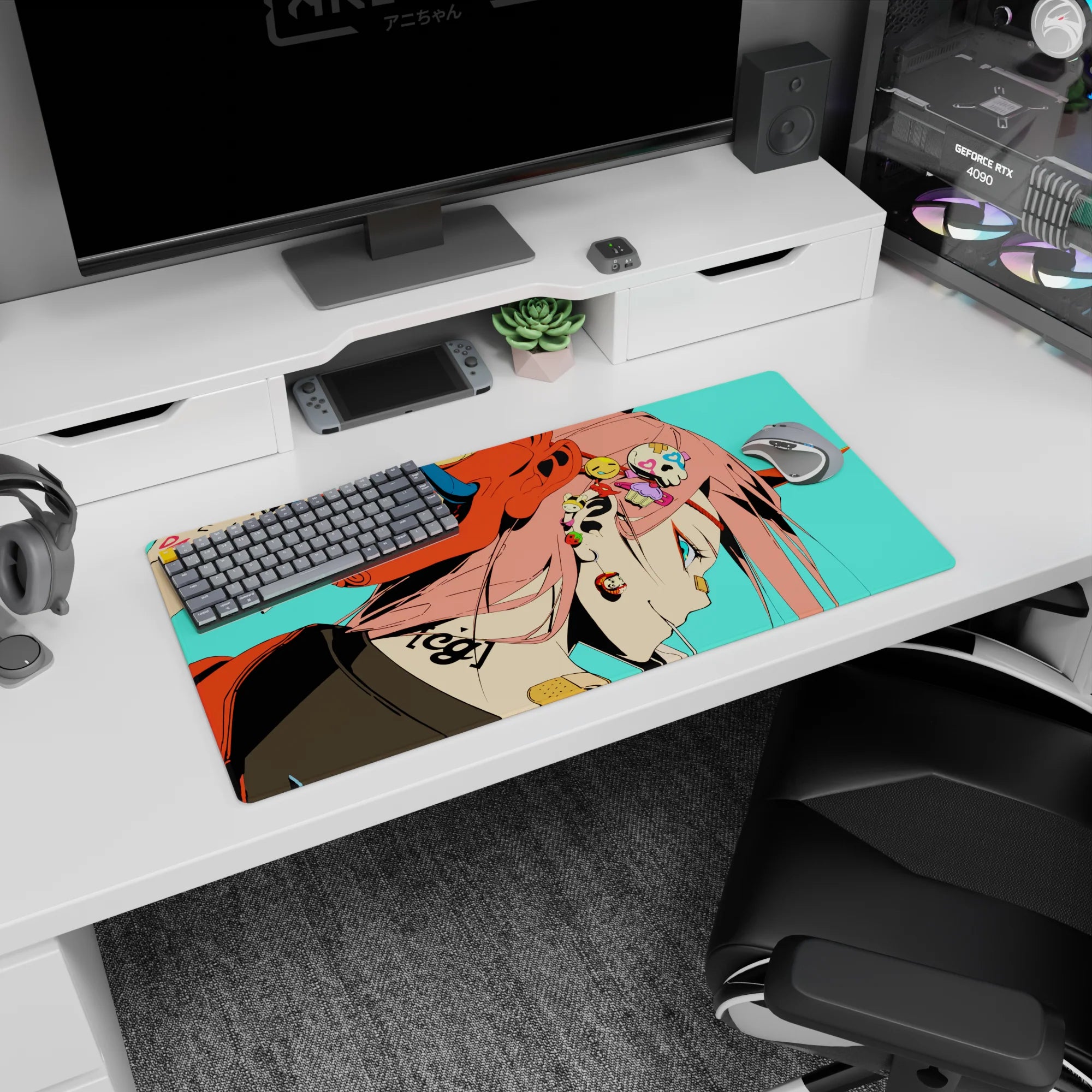 Darling In The Franxx - Anime Mouse Pad and Desk Pad - Zero Two Oni Rebellion - AniChan