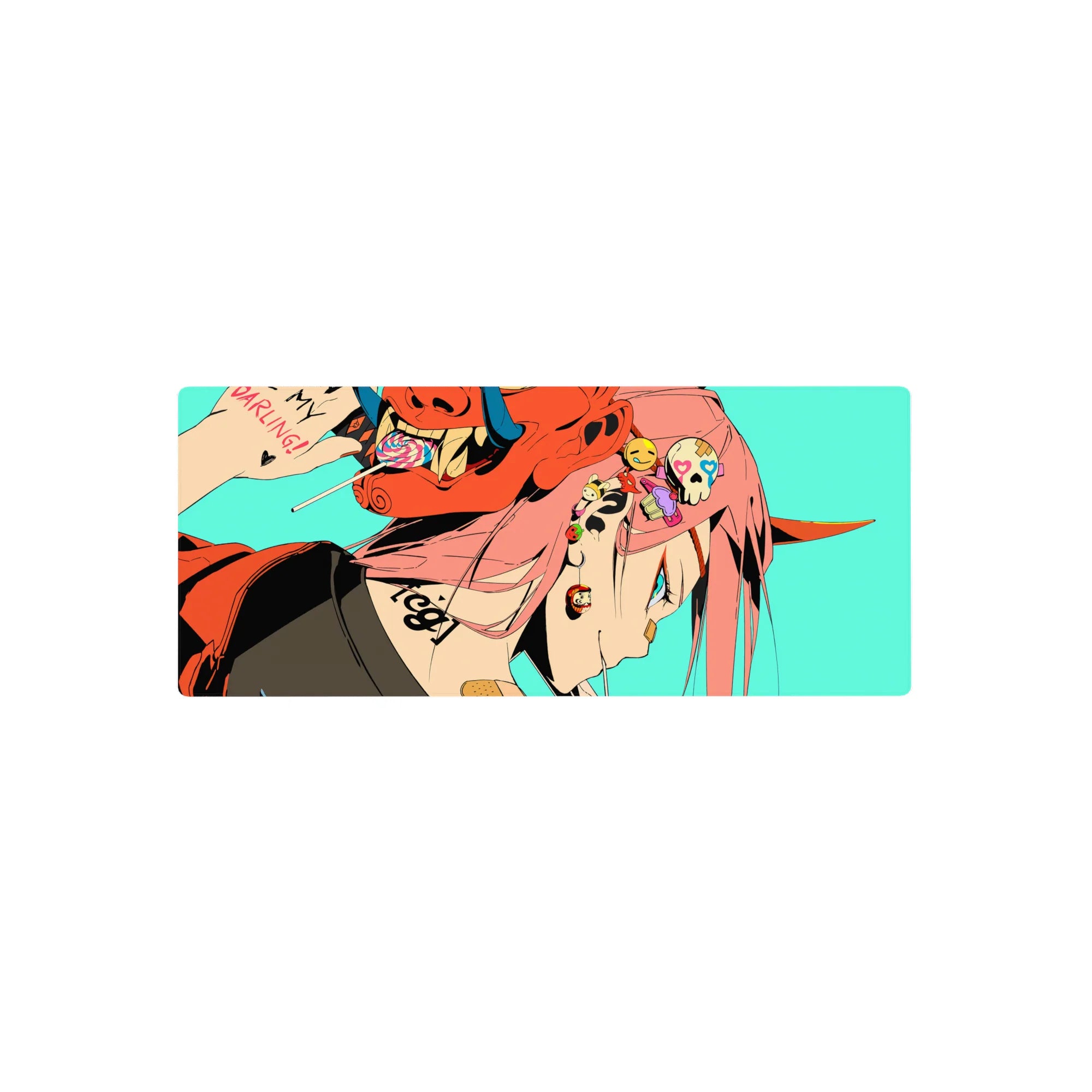 Darling In The Franxx - Anime Mouse Pad and Desk Pad - Zero Two Oni Rebellion - AniChan