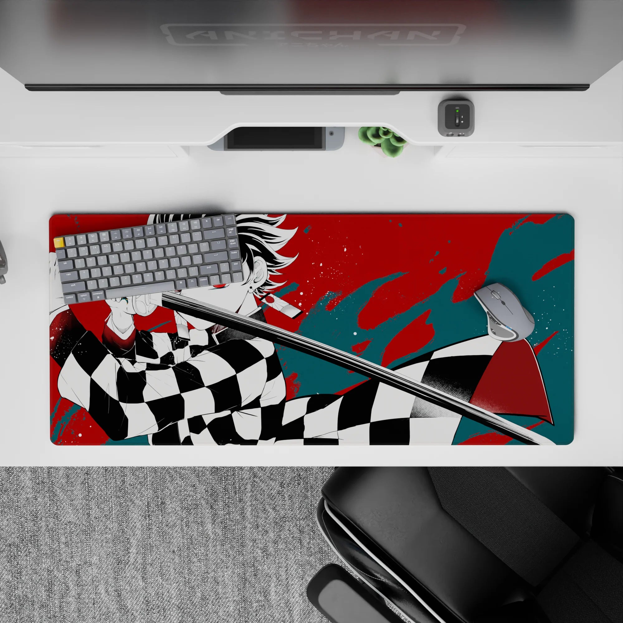 Demon Slayer Deskmat | Mousepad | Deskpad - Crimson Resolve - AniChan