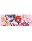 High School DxD anime mouse pad, 32x12 inches, features Rias and Koneko with vibrant colors and manga-style shading.