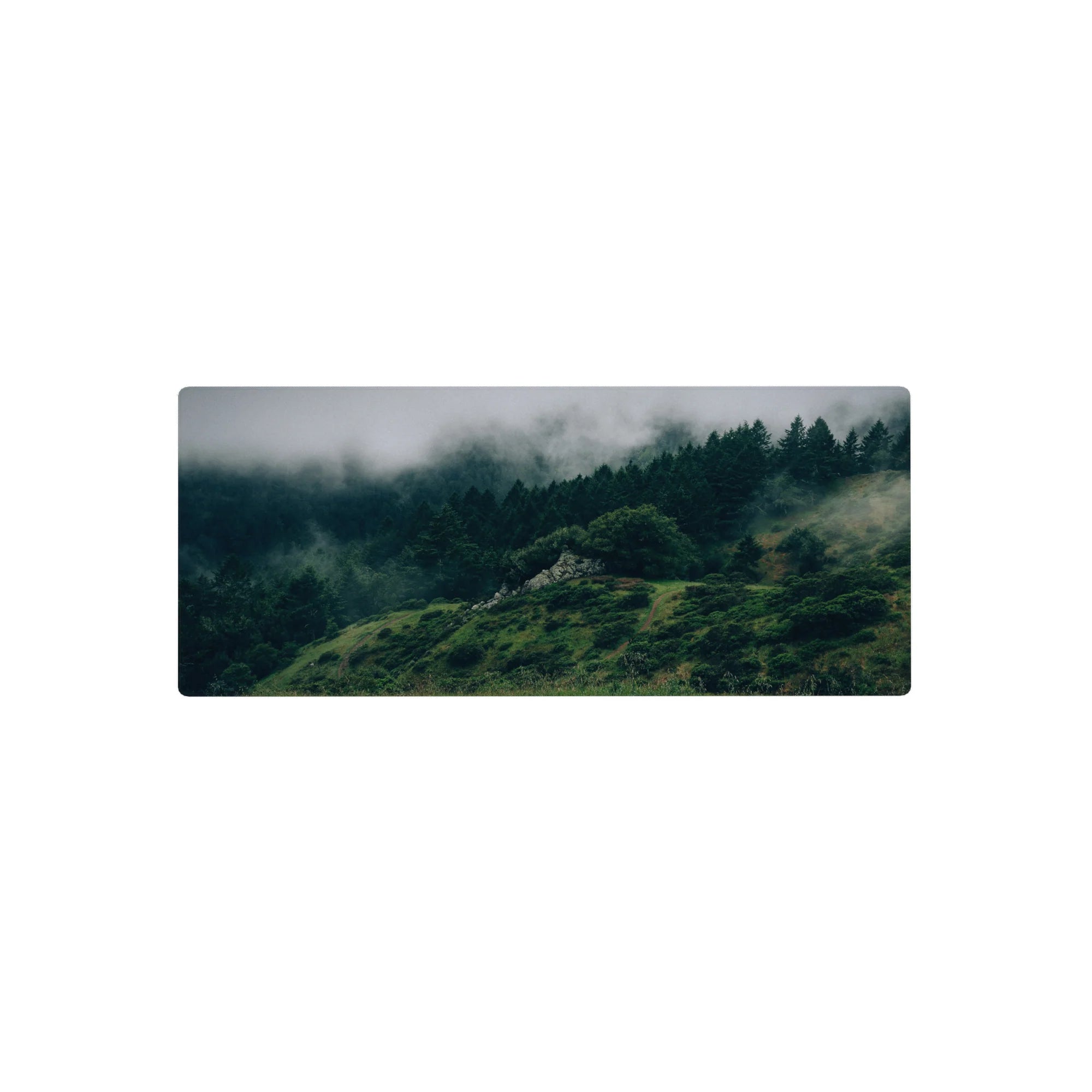 Nature Landscapes Deskmat | Mousepad | Deskpad - Misty Highlands