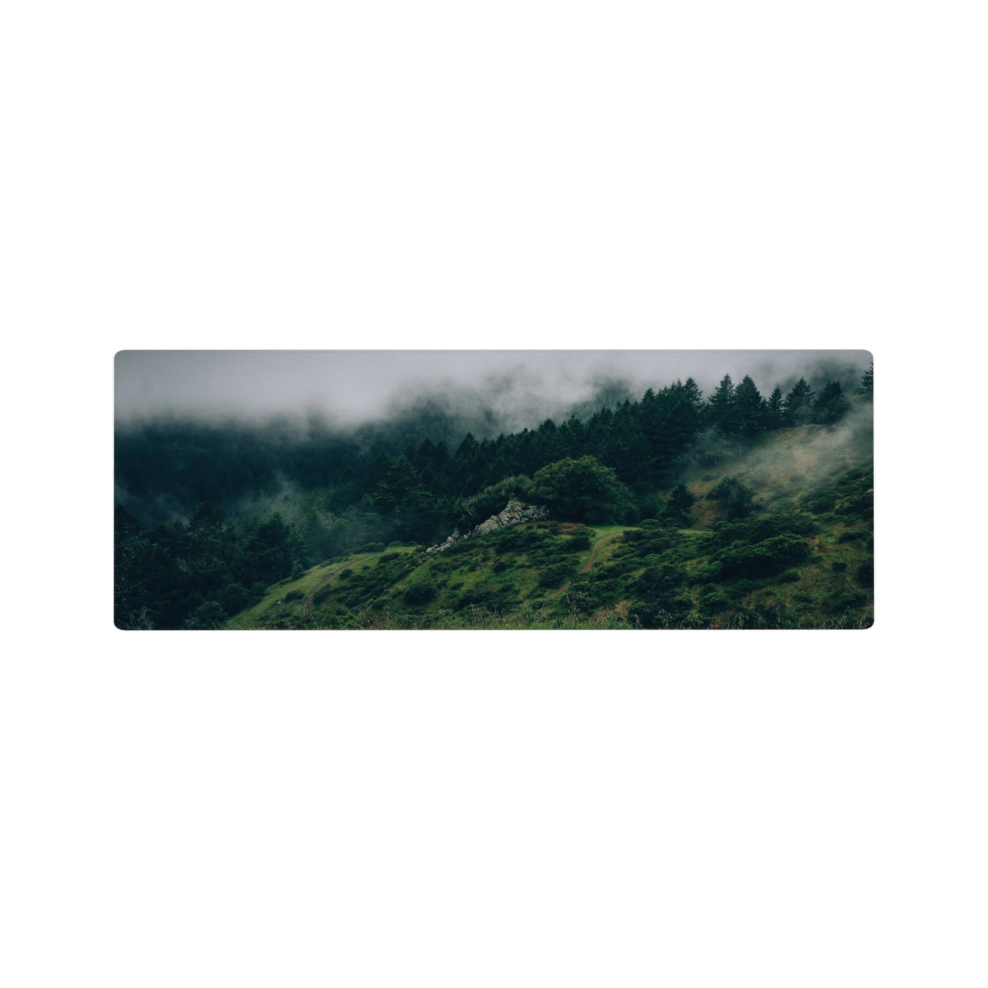 Nature Landscapes Deskmat | Mousepad | Deskpad - Misty Highlands