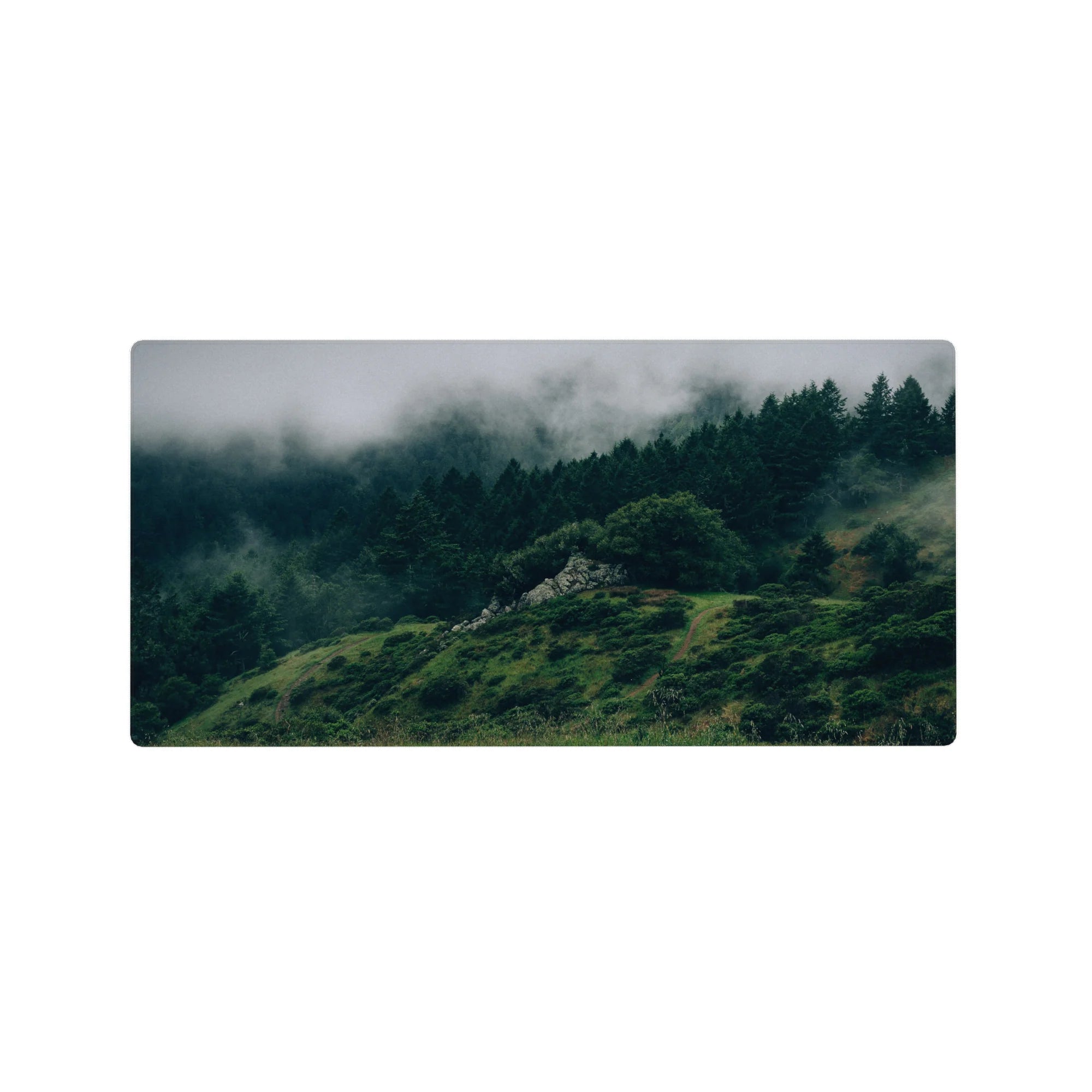 Nature Landscapes Deskmat | Mousepad | Deskpad - Misty Highlands