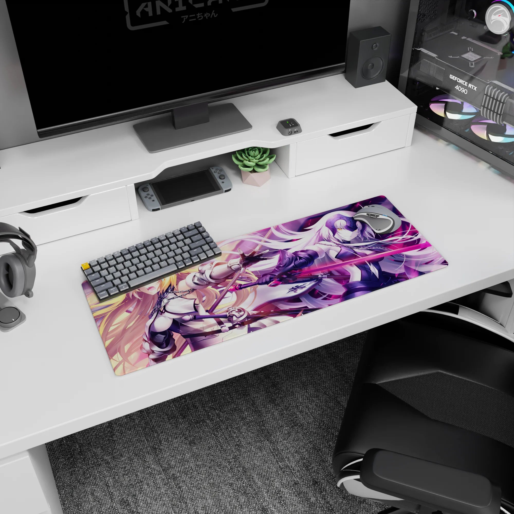 Fate Grand Order Deskmat | Mousepad | Deskpad - Dual Flames of Jeanne - AniChan