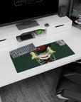 28x12 inches anime girl mouse pad featuring a mischievous blonde grinning in a dark cap with red band.