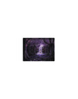 Classic anime mouse pad 14x10 inches with violet forest, glowing waterfall, drifting petals and misty fantasy.