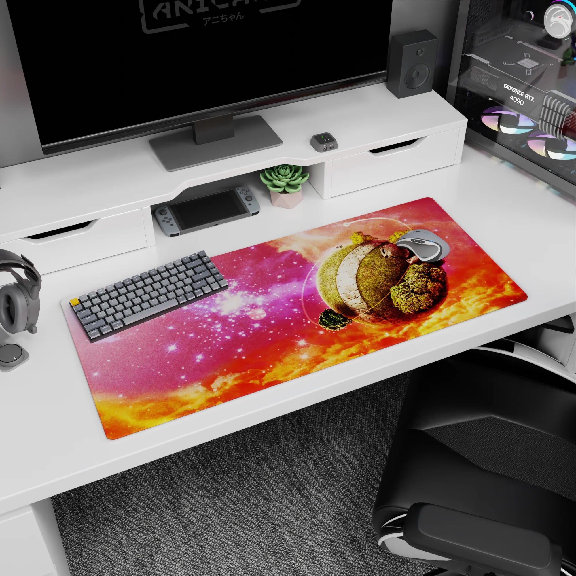 Dragon Ball Deskmat | Mousepad | Deskpad - King Kai’s Cosmic Retreat - AniChan