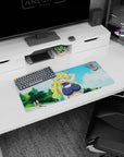 28x12 inches Miss Kobayashi’s Dragon Maid mouse pad showing Tohru’s goofy proud smile in a cloud scene.