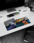 28x12 inches Naruto Shippuden mouse pad showing Naruto vs Sasuke, Rasengan and Chidori collision.