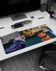 36x16 inches Naruto Shippuden desk pad showing Naruto vs Sasuke, Rasengan clashing with Chidori.