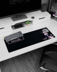 32x12 inches Rena Ryugu Higurashi mouse pad, anime girl holding a blade over a clean dark field.