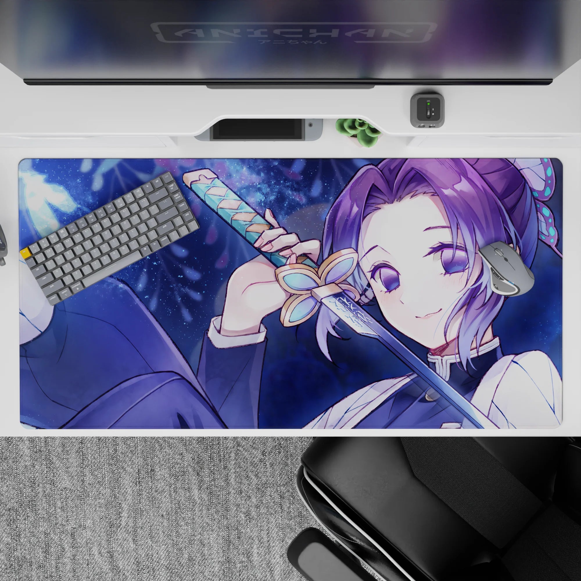 Demon Slayer Deskmat | Mousepad | Deskpad - Shinobu’s Midnight Grace - AniChan