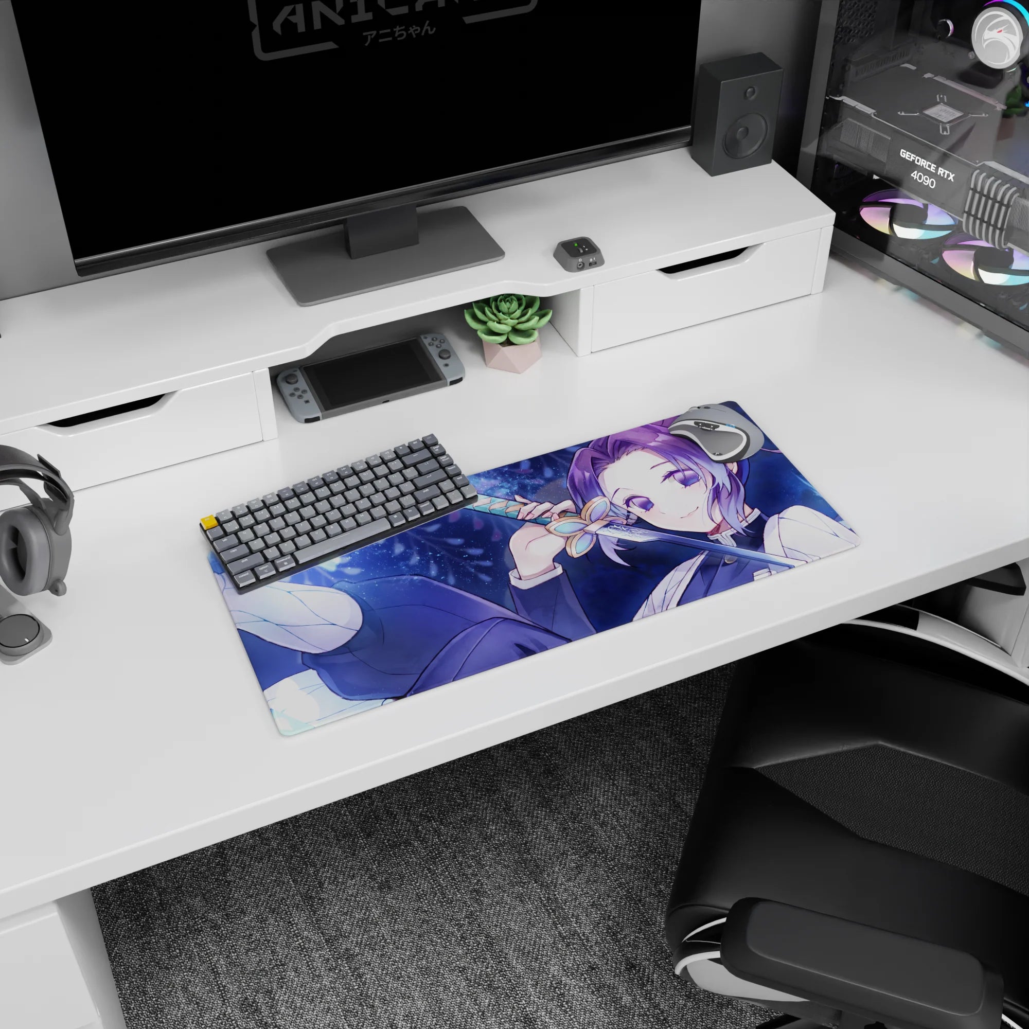 Demon Slayer Deskmat | Mousepad | Deskpad - Shinobu’s Midnight Grace - AniChan