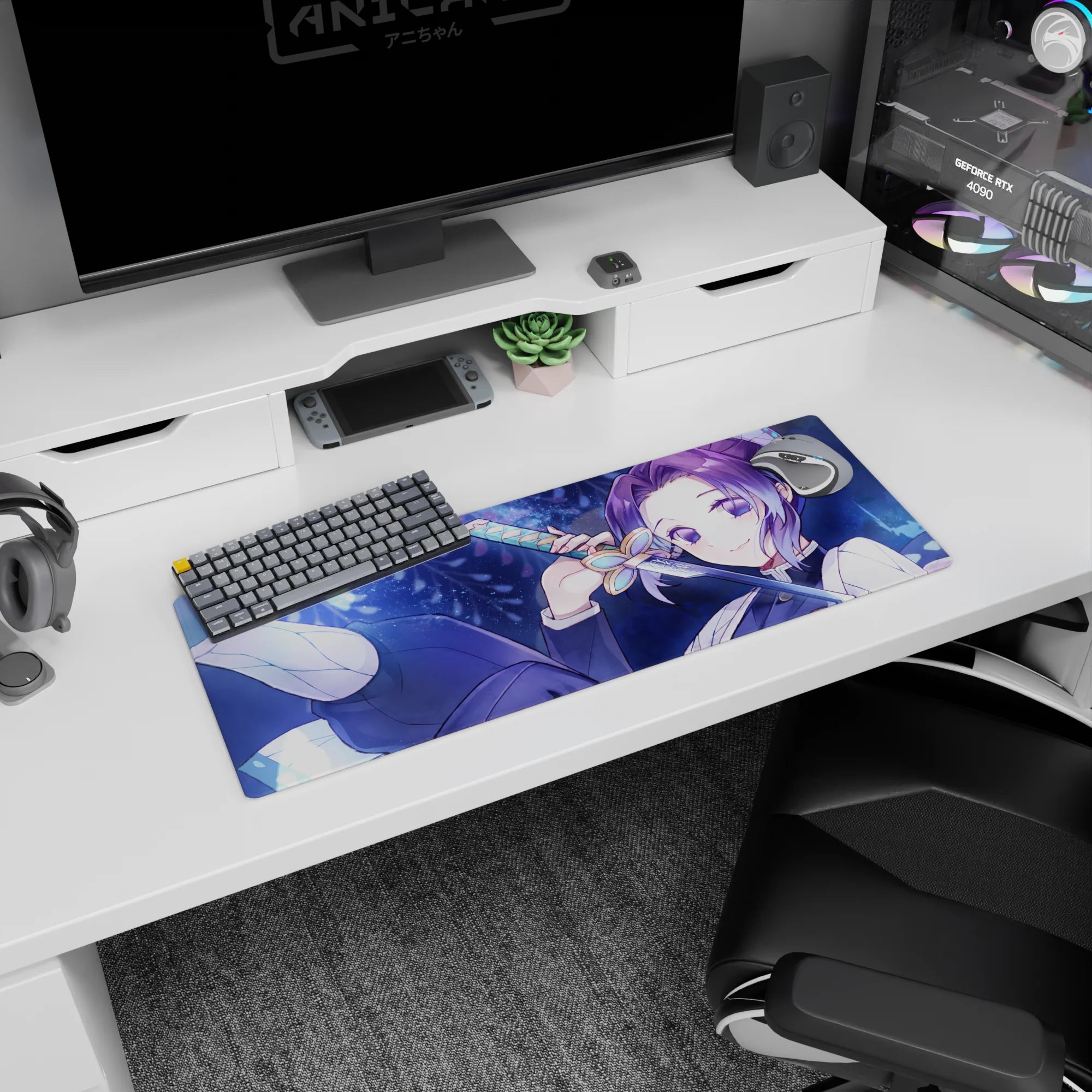 Demon Slayer Deskmat | Mousepad | Deskpad - Shinobu’s Midnight Grace - AniChan