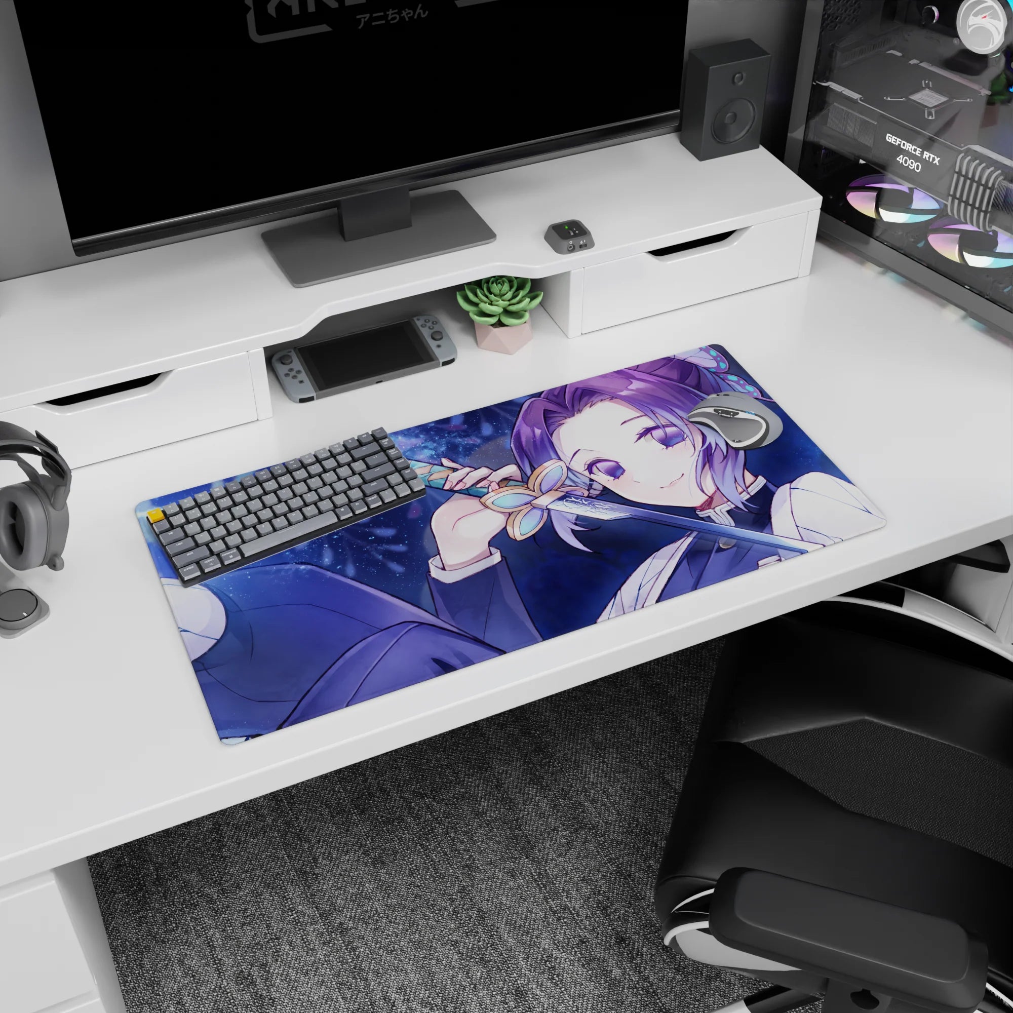 Demon Slayer Deskmat | Mousepad | Deskpad - Shinobu’s Midnight Grace - AniChan