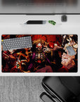 Anime mouse pad 32x16 inches featuring Ainz Ooal Gown, Albedo, and Shalltear from Overlord, exuding power and gothic allure.