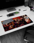 Overlord anime mouse pad 32x16 inches featuring Ainz Ooal Gown, Albedo, and Shalltear, exuding power and dark fantasy.