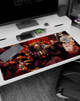 Anime desk pad 40x20 inches featuring Ainz Ooal Gown, Albedo, and Shalltear from Overlord, perfect for a dark fantasy setup.