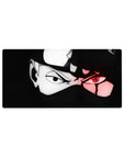 32x16 inches anime mouse pad with Kakashi-inspired ninja mask design and sharp high-contrast line art.