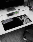Obito Uchiha Six Paths on anime mouse pad 32x16 inches, floating orbs like moons behind him.