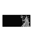 28x12 inches anime mouse pad with Six Paths Obito Uchiha, truth-seeking orbs, and staff on black.