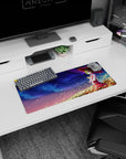 28x12 inches Touhou Project Kazami Yuuka mouse pad, green-haired girl under a crimson parasol at night.
