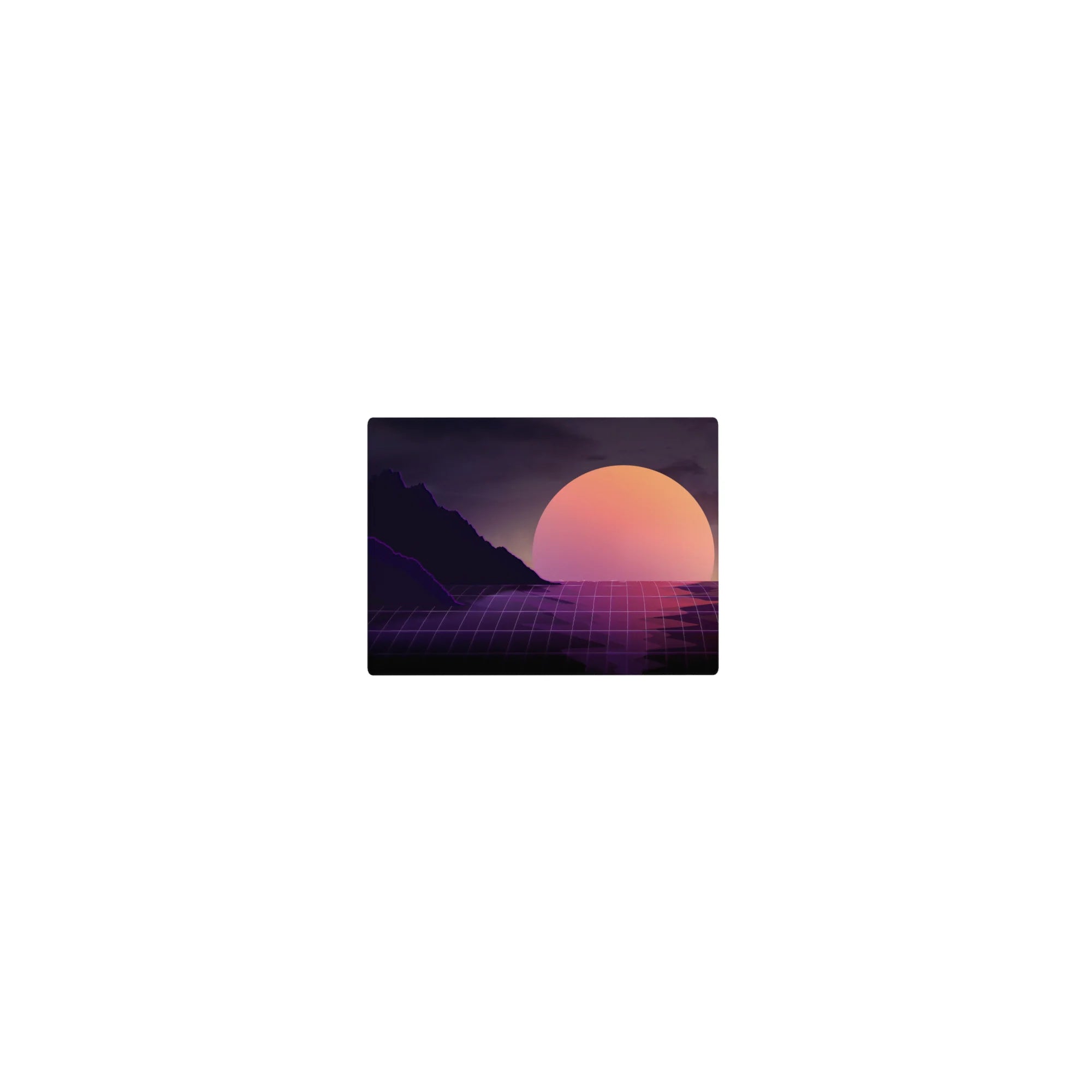 Retrowave - Vaporwave Deskmat | Mousepad | Deskpad - Twilight Grid Horizon - AniChan