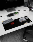 32x12 inches Naruto Kakashi Hatake mouse pad with calm deadly glance, silver hair and red Sharingan eye.