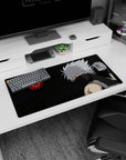 32x16 inches Kakashi Hatake mouse pad with calm deadly glance, silver hair and glowing Sharingan eye.