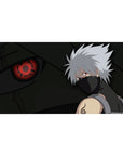 Anime desk pad 40x20 inches with Kakashi-inspired ninja artwork, crisp print for gaming and work.