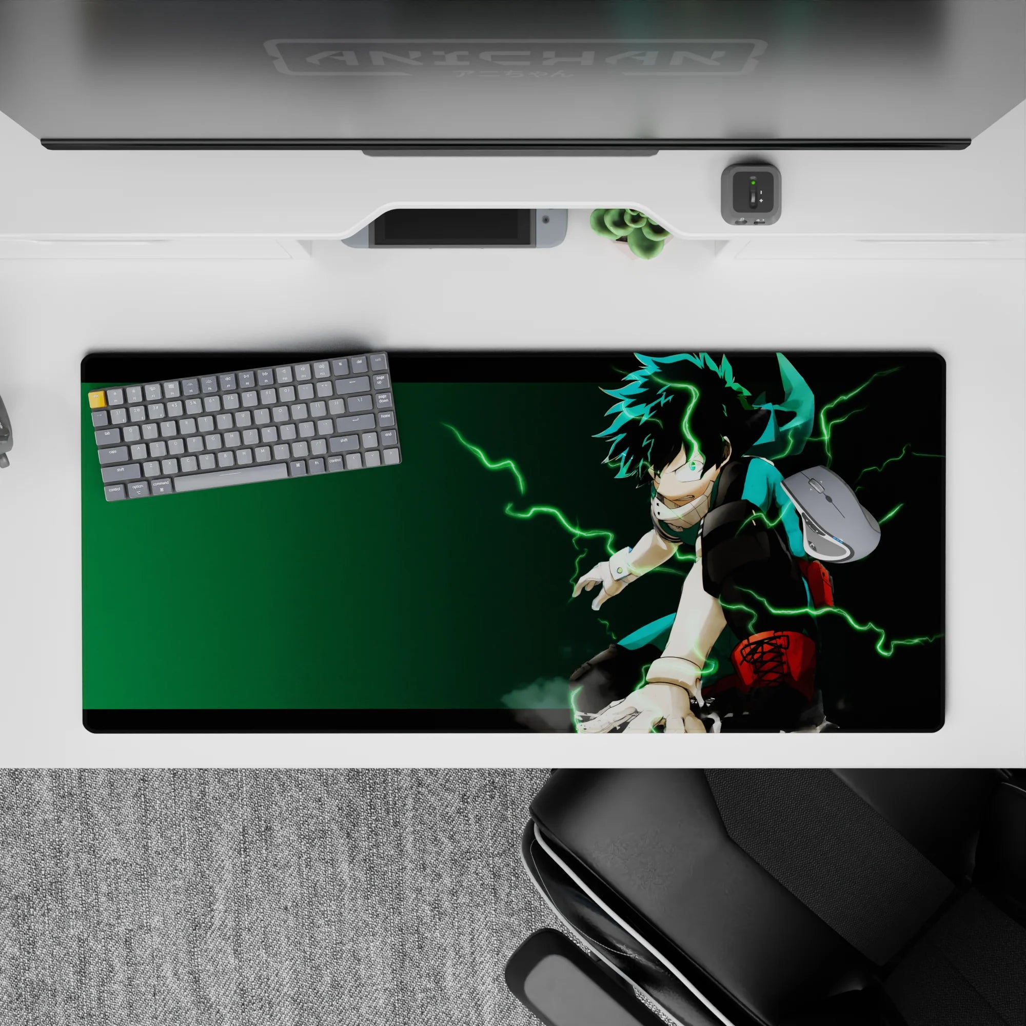 My Hero Academia Deskmat | Mousepad | Deskpad - Emerald Power Surge - AniChan