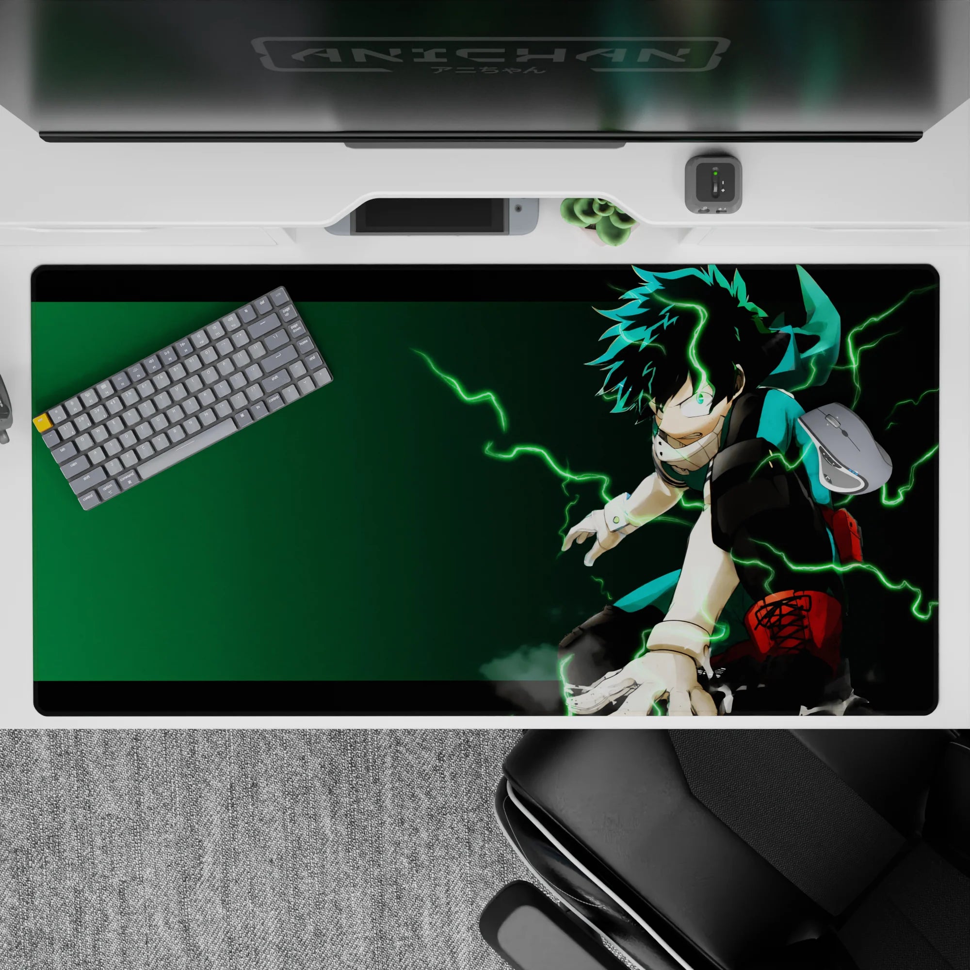 My Hero Academia Deskmat | Mousepad | Deskpad - Emerald Power Surge - AniChan