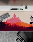 Vector Landscapes Deskmat | Mousepad | Deskpad - Temple Serenity