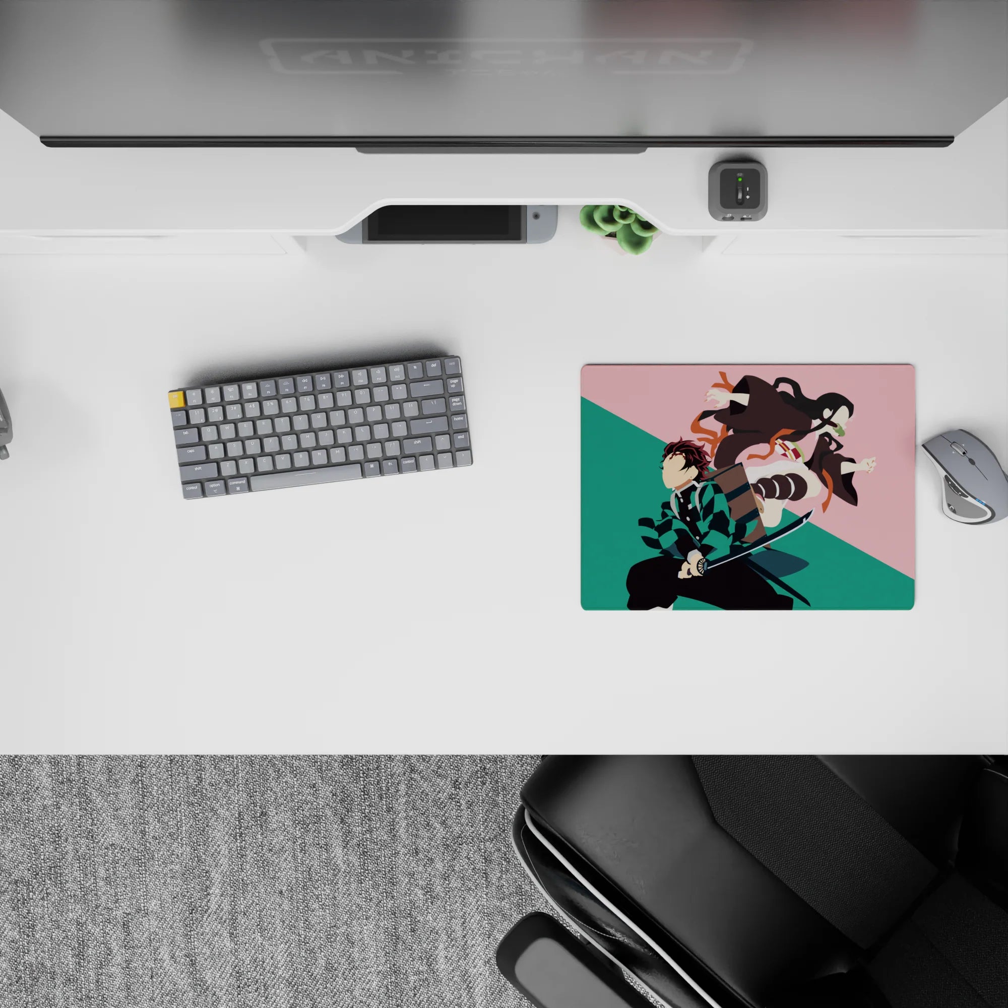 Demon Slayer Deskmat | Mousepad | Deskpad - Sibling Shadows - AniChan