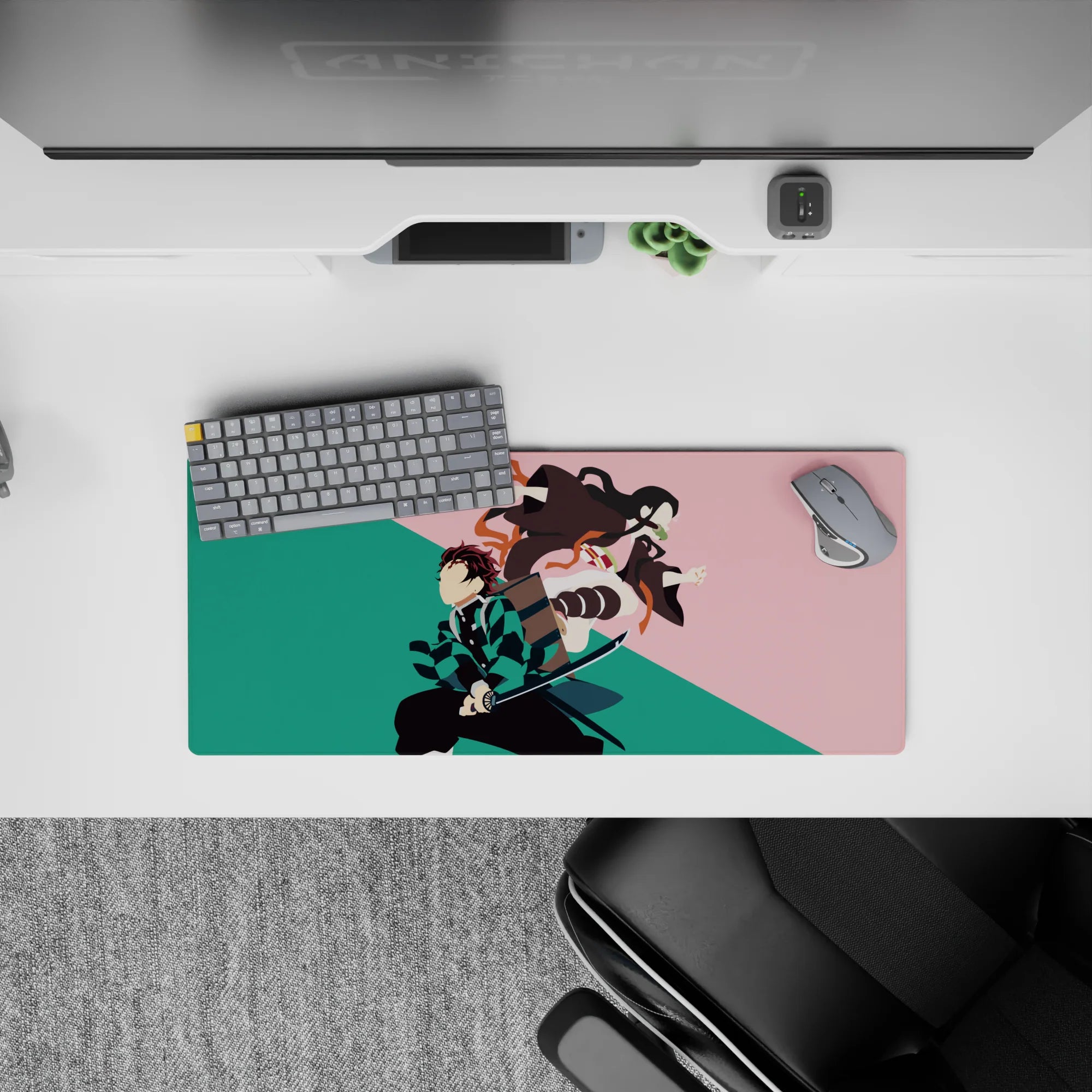 Demon Slayer Deskmat | Mousepad | Deskpad - Sibling Shadows - AniChan