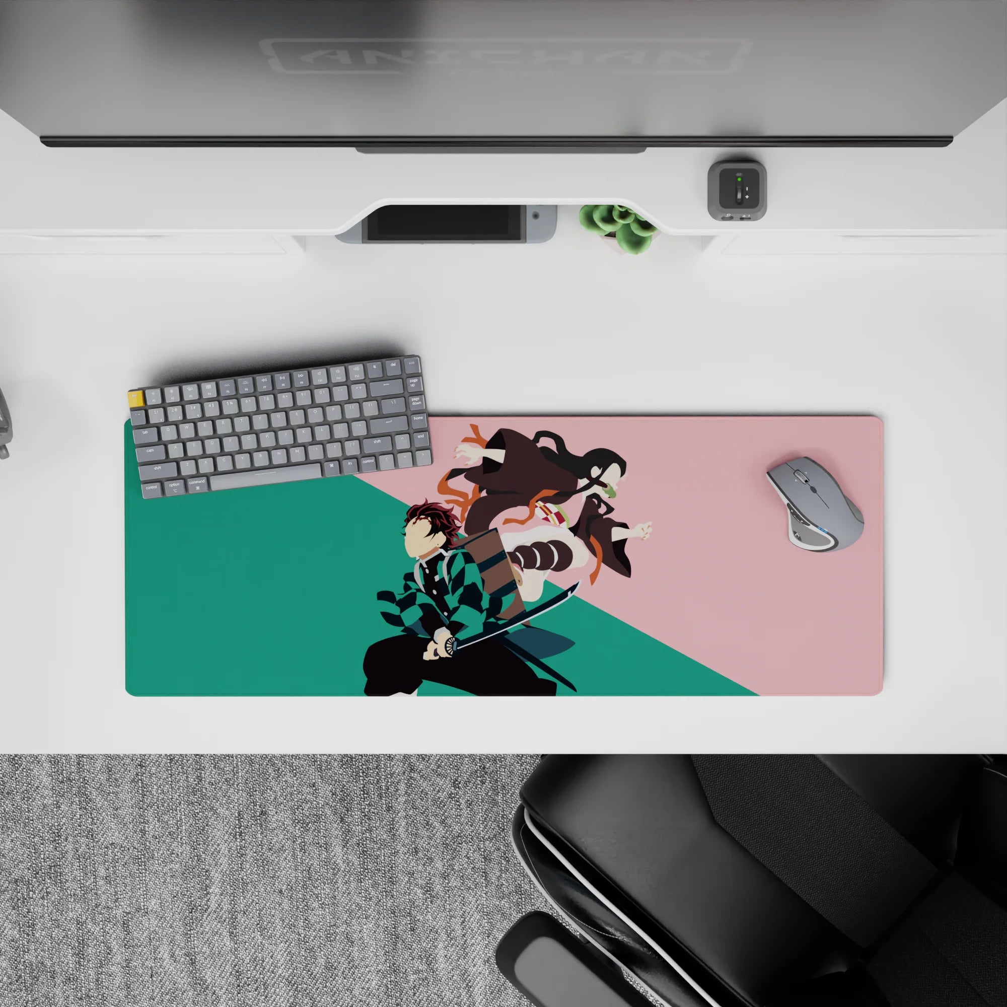 Demon Slayer Deskmat | Mousepad | Deskpad - Sibling Shadows - AniChan