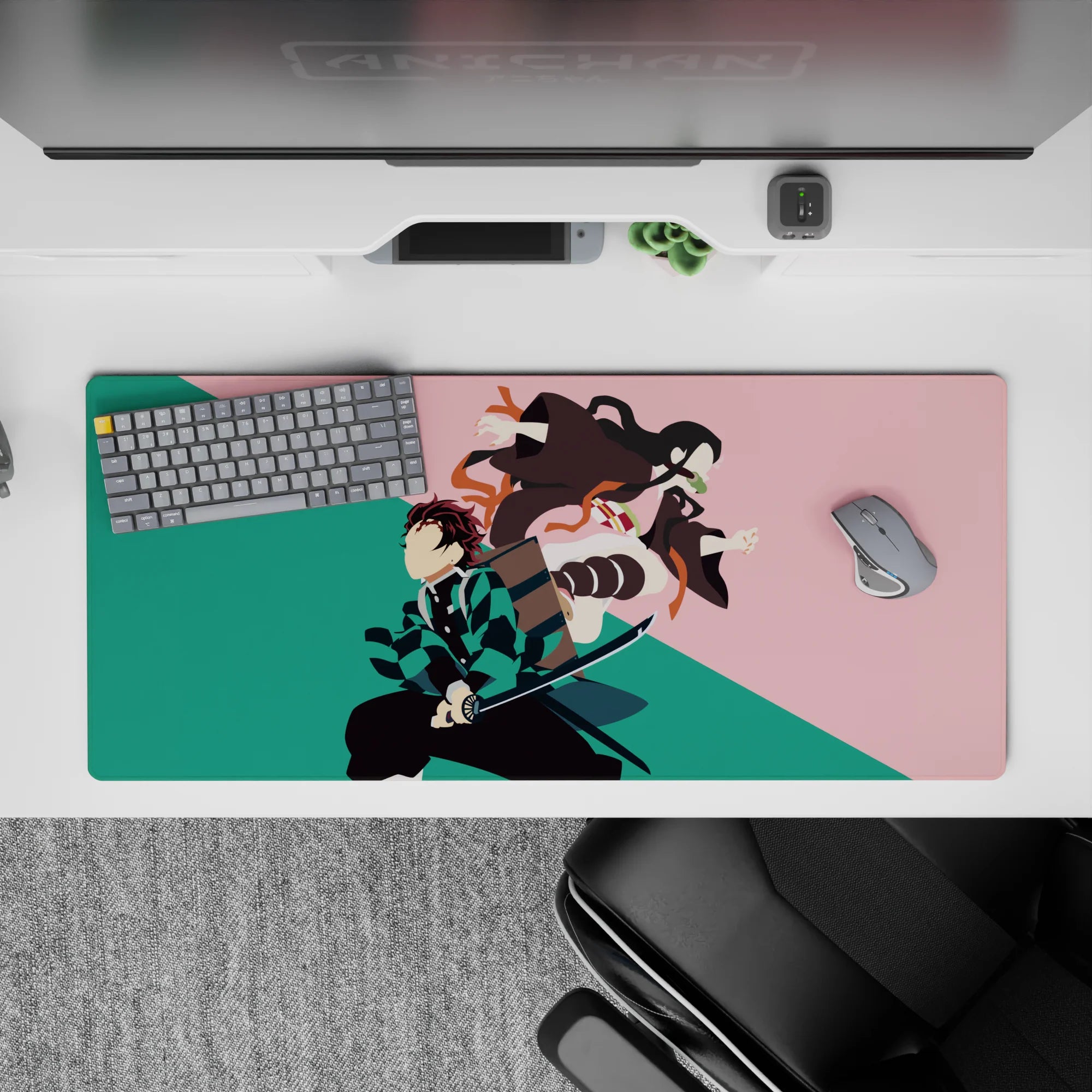 Demon Slayer Deskmat | Mousepad | Deskpad - Sibling Shadows - AniChan