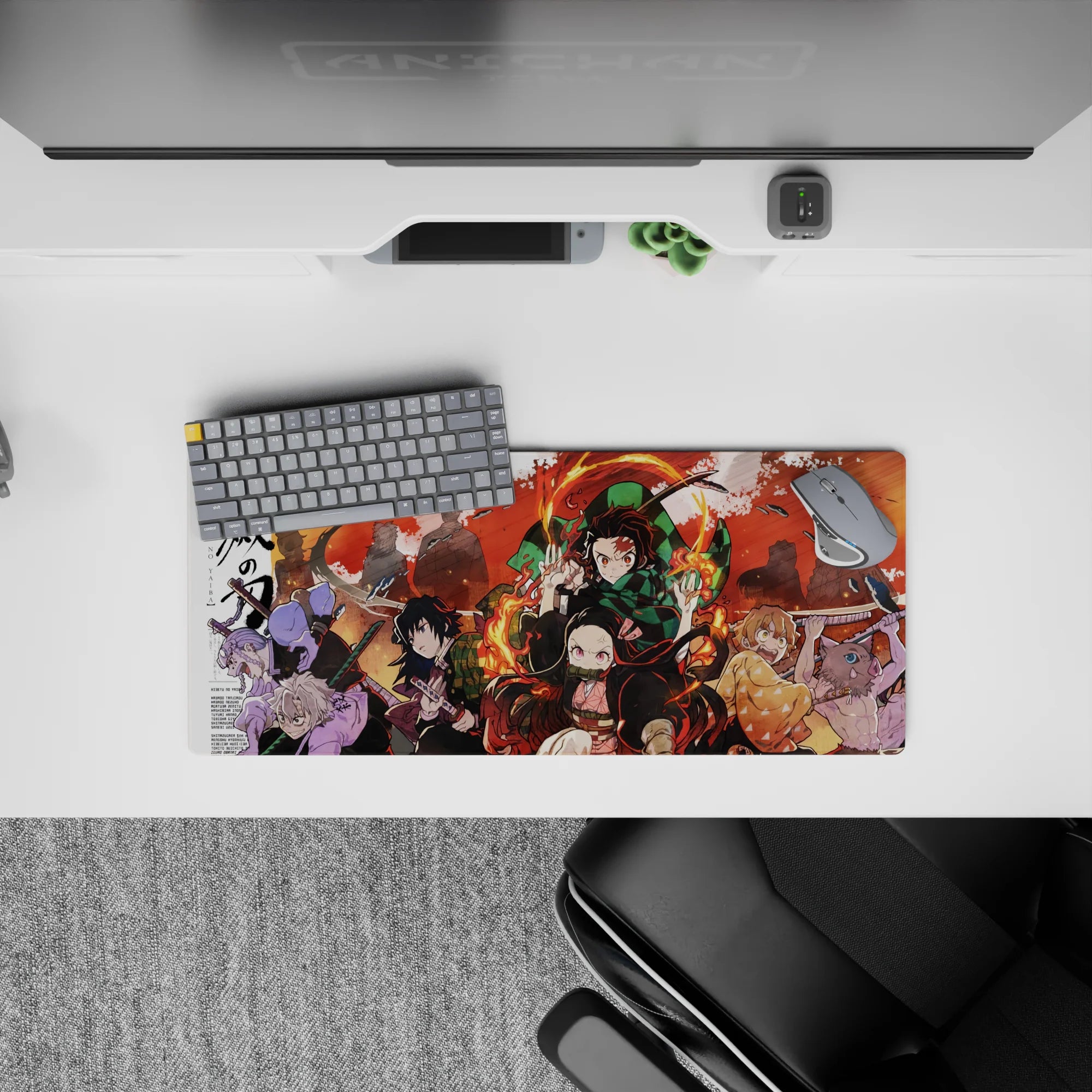 Demon Slayer Deskmat | Mousepad | Deskpad - Flames of the Demon Slayers - AniChan