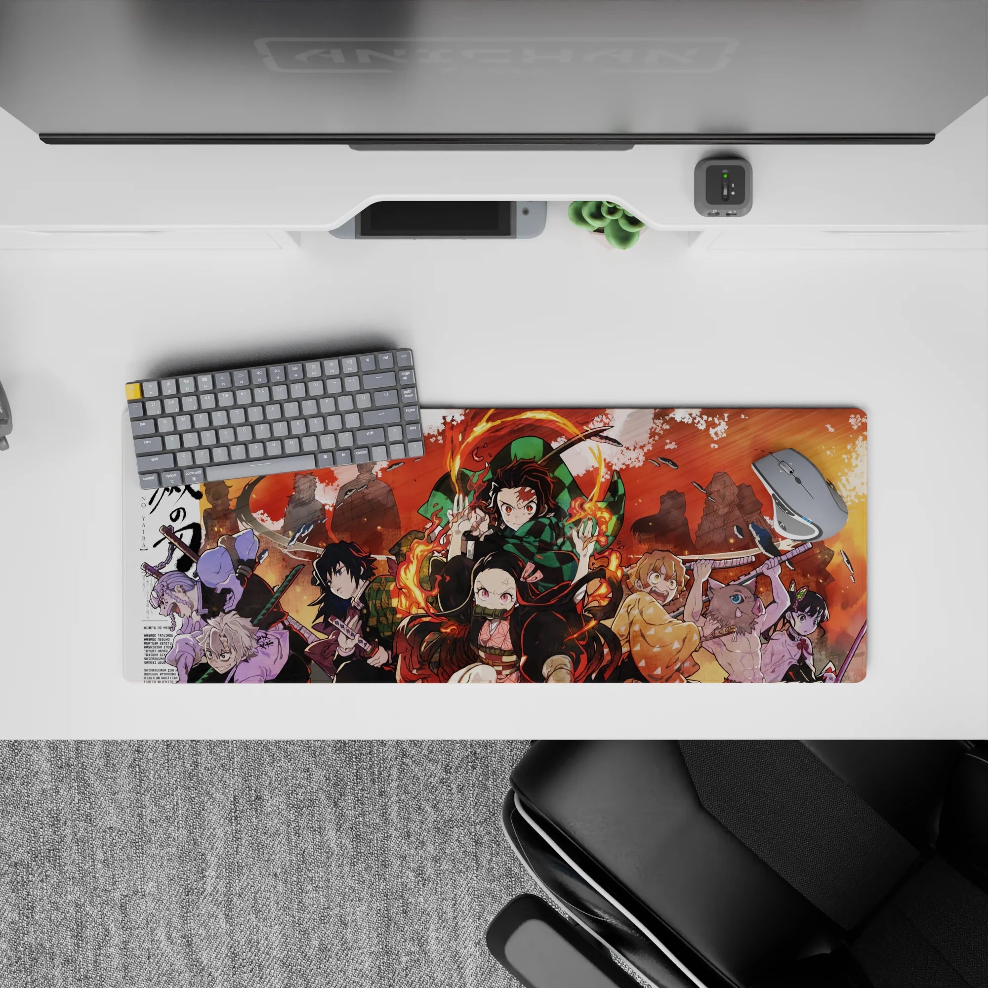 Demon Slayer Deskmat | Mousepad | Deskpad - Flames of the Demon Slayers - AniChan