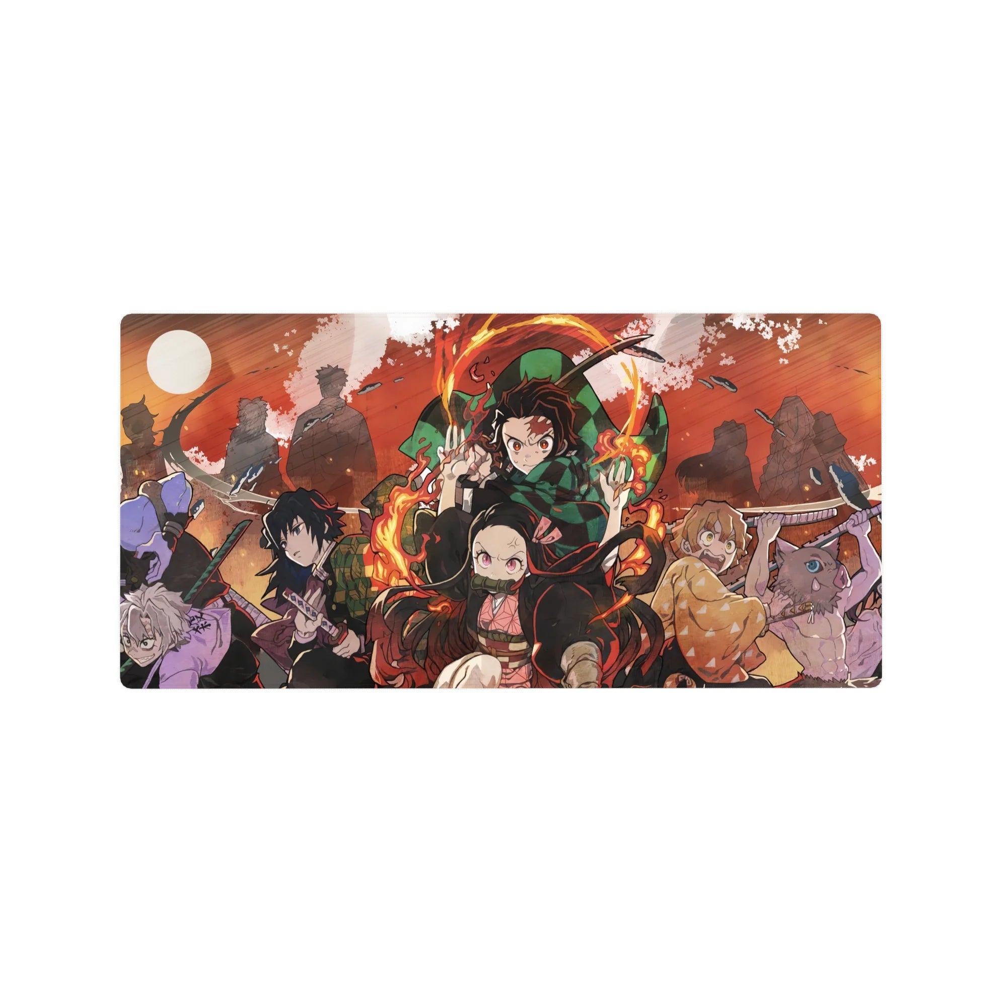 Demon Slayer Deskmat | Mousepad | Deskpad - Flames of the Demon Slayers - AniChan