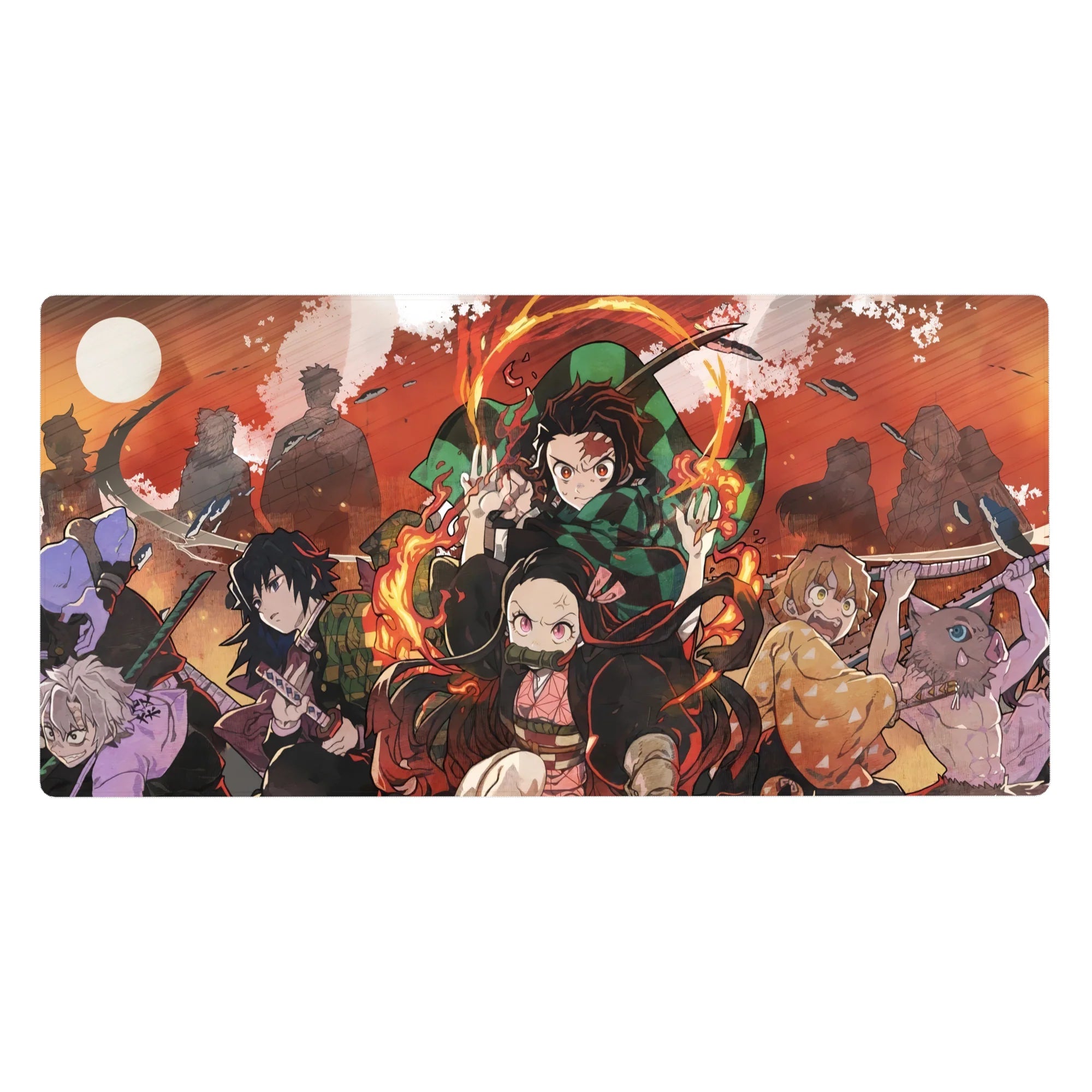 Demon Slayer Deskmat | Mousepad | Deskpad - Flames of the Demon Slayers - AniChan