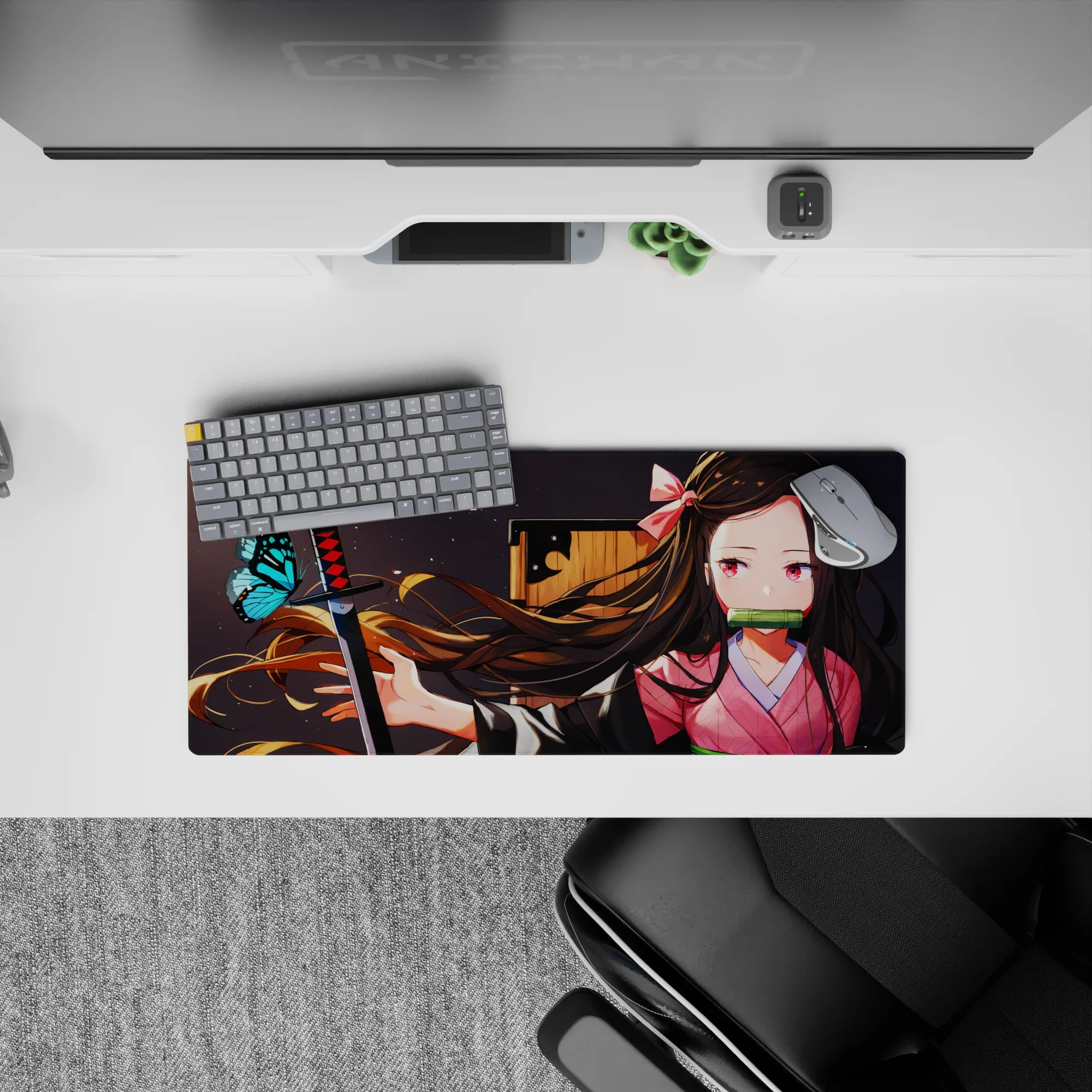 Demon Slayer Deskmat | Mousepad | Deskpad - Nezuko’s Butterfly Moment - AniChan