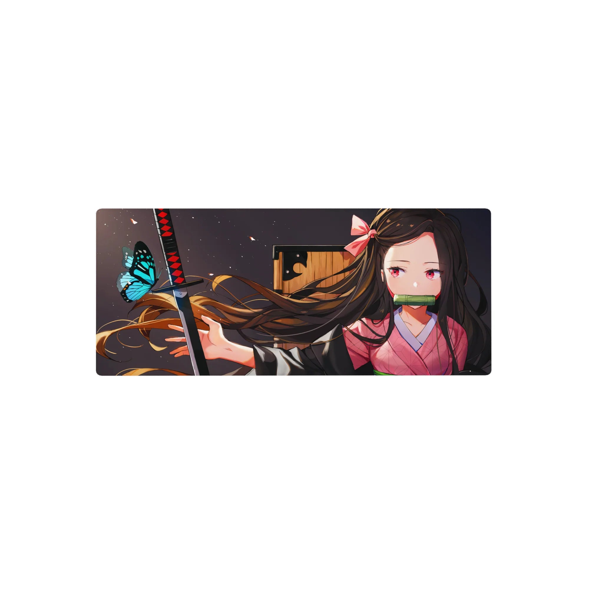 Demon Slayer Deskmat | Mousepad | Deskpad - Nezuko’s Butterfly Moment - AniChan